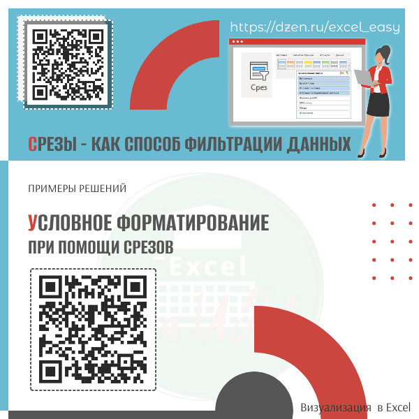 Условное форматирование при помощи срезов slide 1